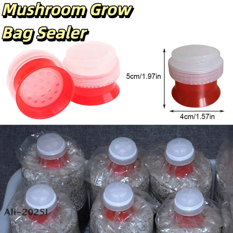 

10Pcs Mushroom Grow Bag Sealer Collar Cover Sealable Cover Body Sub-Mother Ring Cover Waterproof Bag Garden Planter Tools