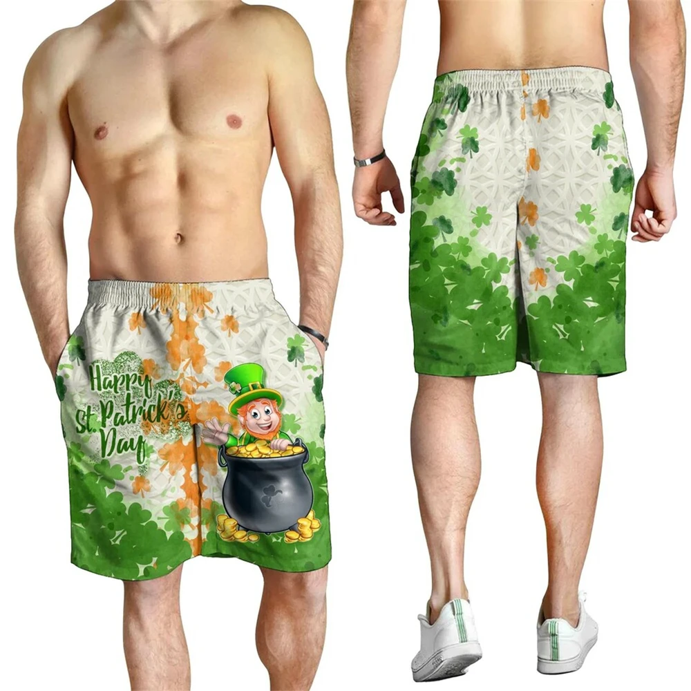 

CLOOCL Men Shorts Irish St.Patrick's Day 3D Fashion Sports Shorts Unisex Streetwear Casual Beach Shorts Asian Size Drop Shipping