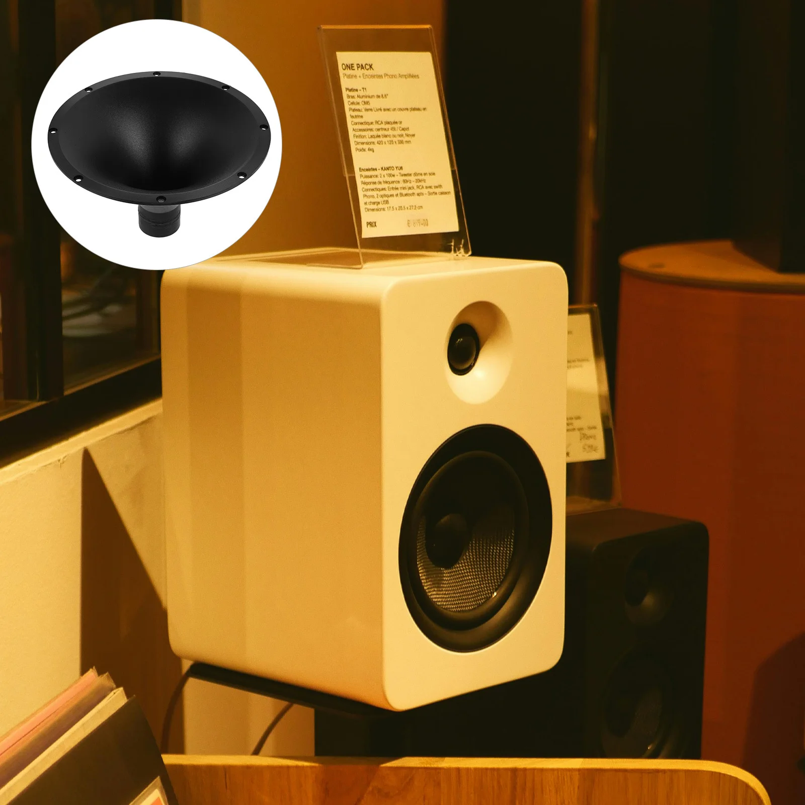 

8" Speaker Horn Adapter For Stage Performance Wide Sound Coverage Clear High-Frequency Audio Transmission Durable Plastic