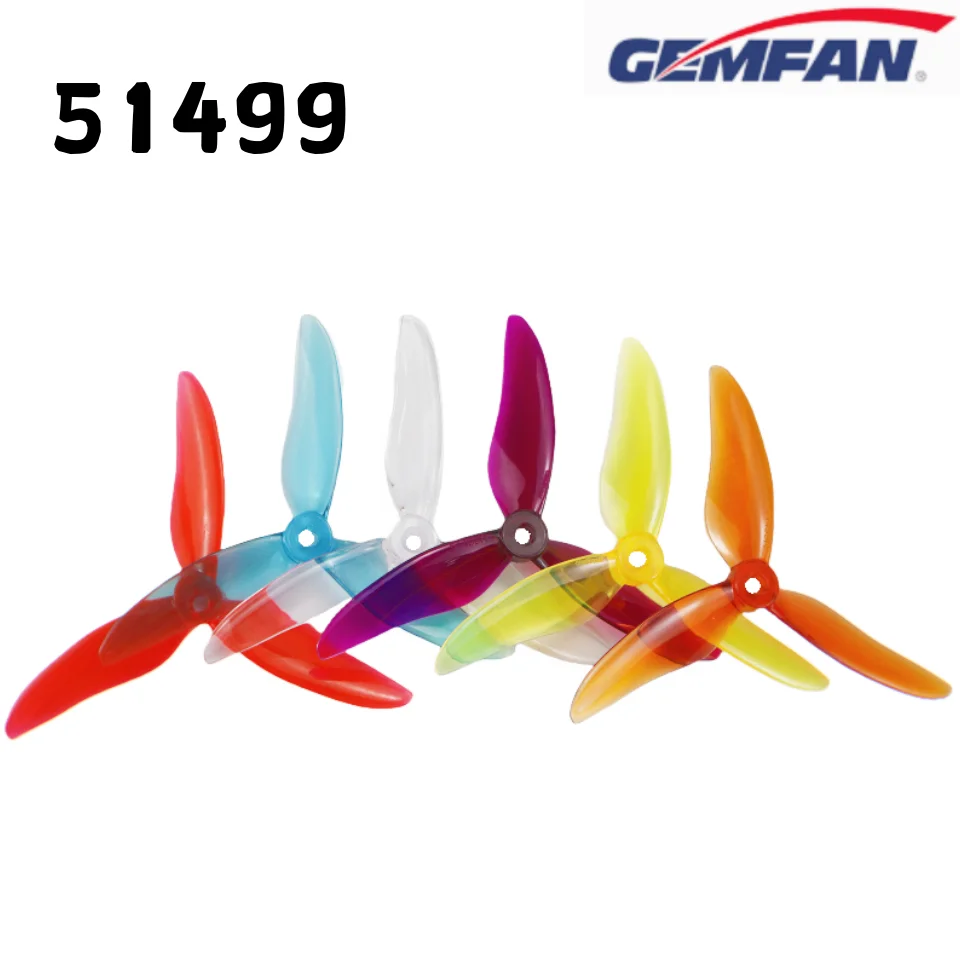 4 個 /2 ペア Gemfan ハリケーン 51499 5 インチ 3 ブレードプロペラ RC ドローン FPV レーシングフリースタイル 2207 2306 モーター Nazgul5 LAL5