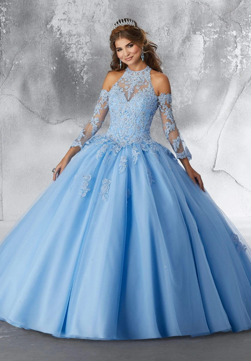 Vestido para quinceañeras De manga larga rojo personalizado, vestido De baile con apliques y cuentas, Vestidos De princesa De 15 Años, vestido dulce 16, YQD113, 2024