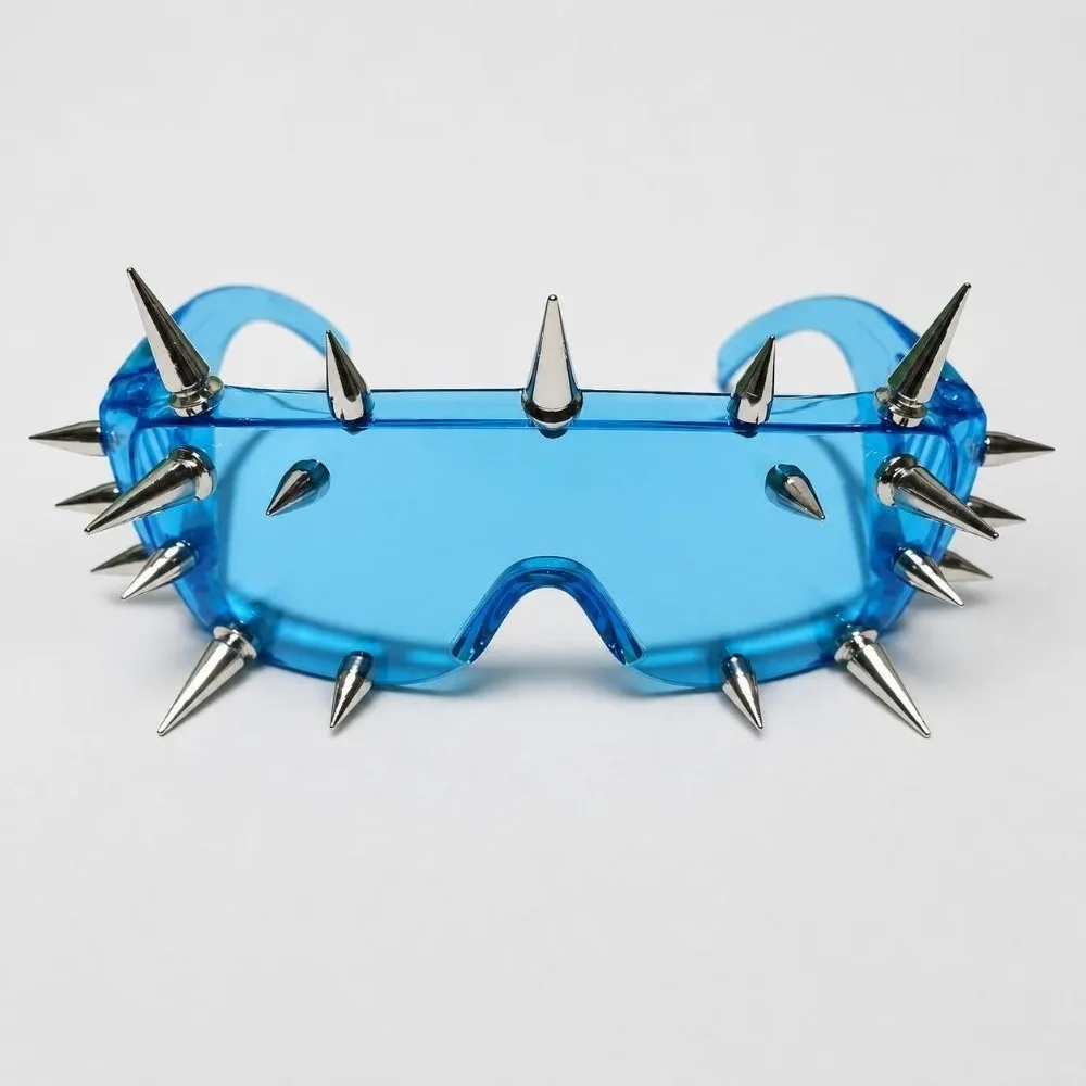 Retro Steampunk Sunglasses Unique Individualistic Oversized Sun Glasses Exaggerated UV Protection Halloween Rivet Sunglasses
