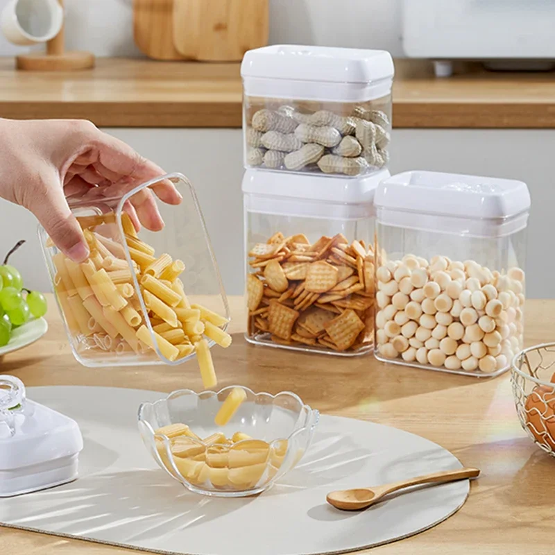 

Airtight Jar, Transparent Grains and Beans Storage Box Kitchen Storage Container Food Container