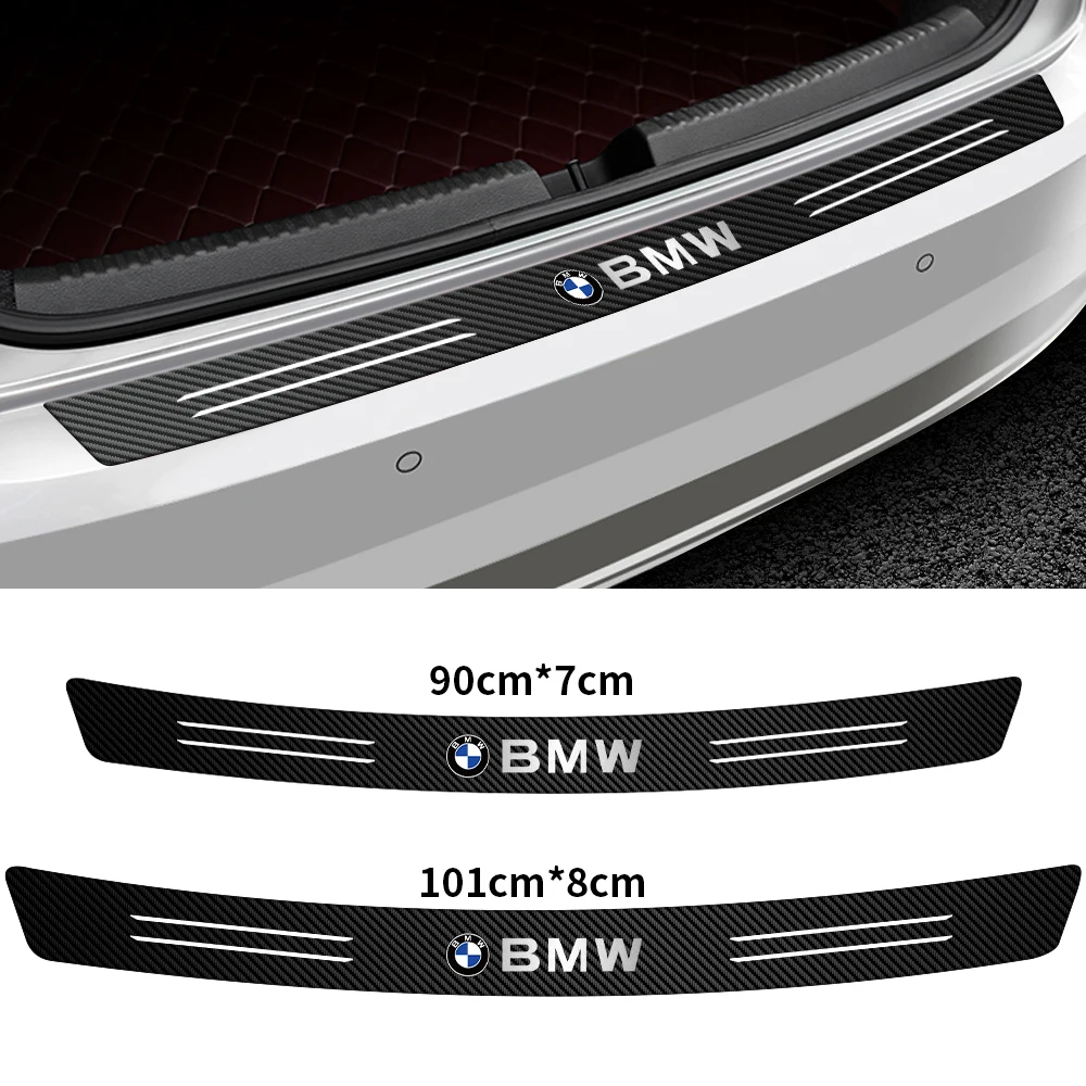 Carbon Fiber Car-Styling Tail Trunk Bumper Protection Sticker Decoration Decal For Bmw E46 E90 E60 F10 F30 E39 E36 E87 G30 E92 M