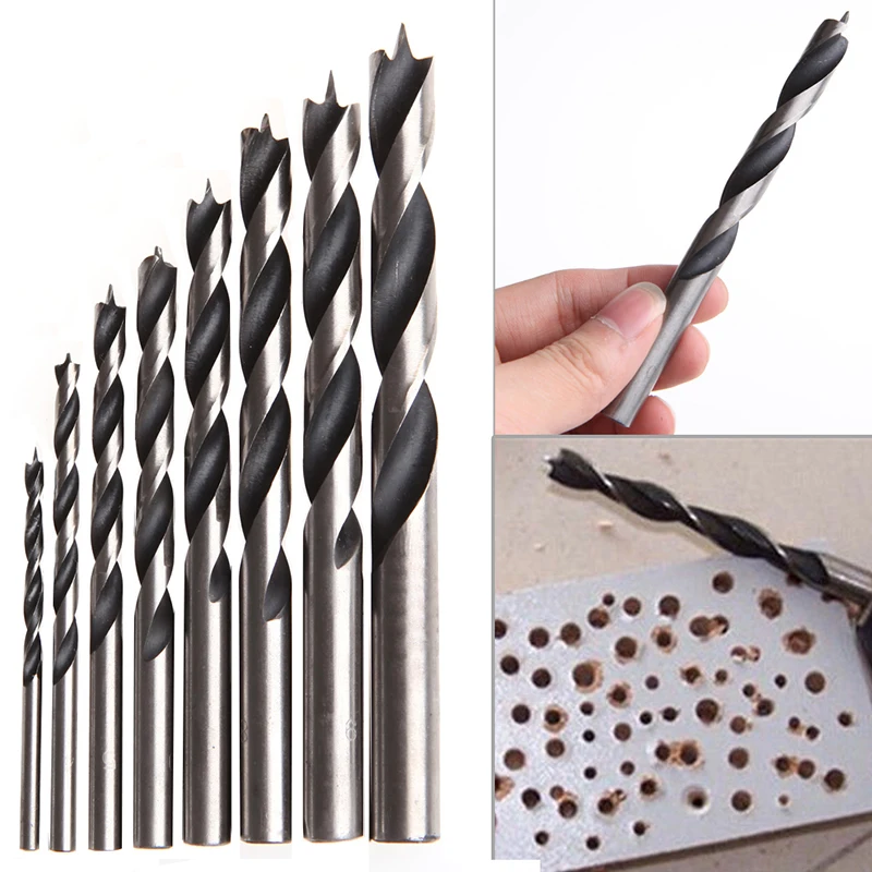 A2UD 8Pcs/Set 3MM-10MM HSS Drill Bits Kit For Woodworking Metal Wood Tools New