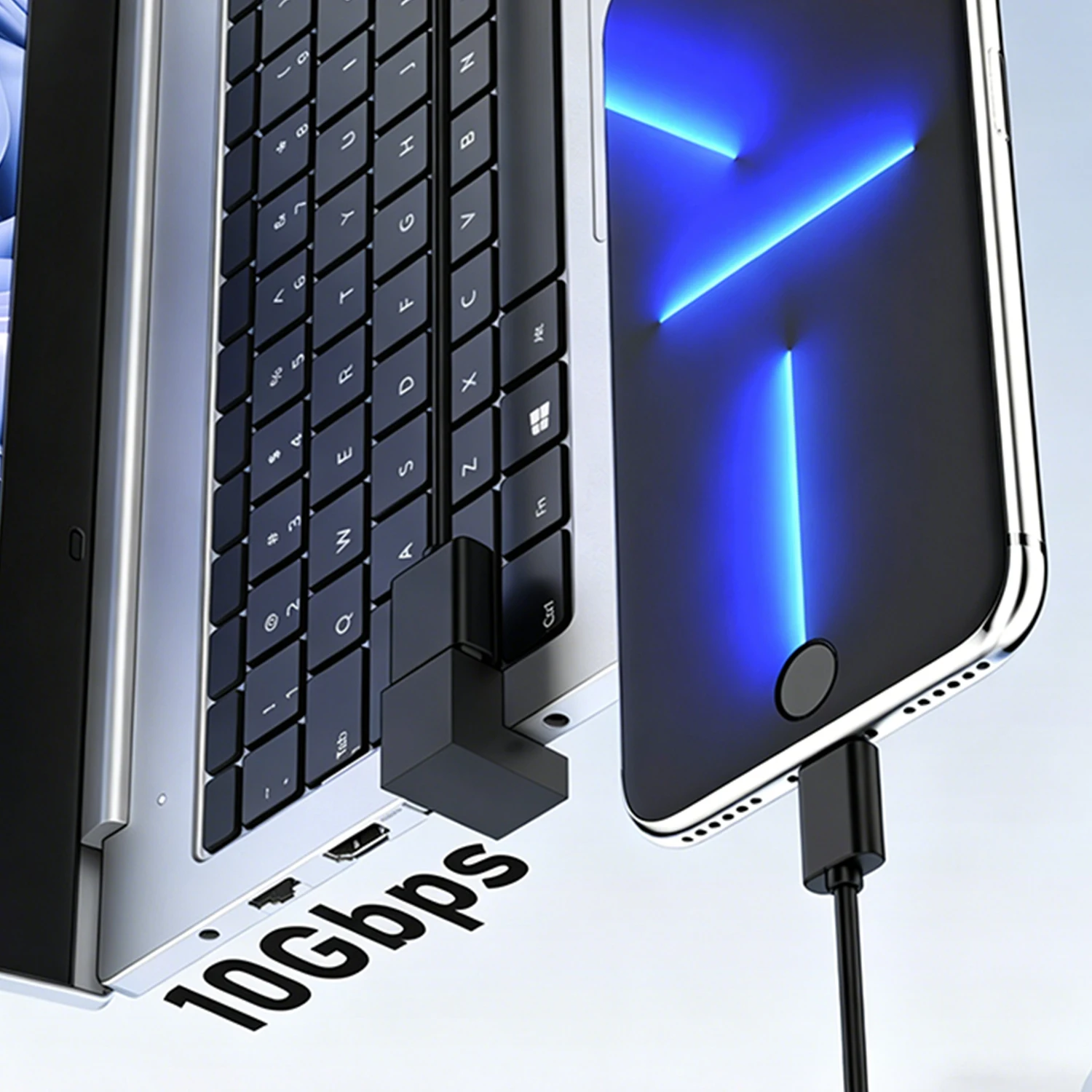 USB Type C 3.1 Male to USB 3.0 A Female Adapter 180 Degree U Shape Angled OTG Converter for Cell Phone Tablet Laptop 5/9/11mm