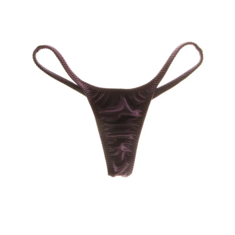 Damen Low-Rise Mini T-Back Tanga Glänzend Glatt Nylon Hochelastisch Atmungsaktiv Einfarbig Minimalistisch Tägliche Damen-Unterwäsche