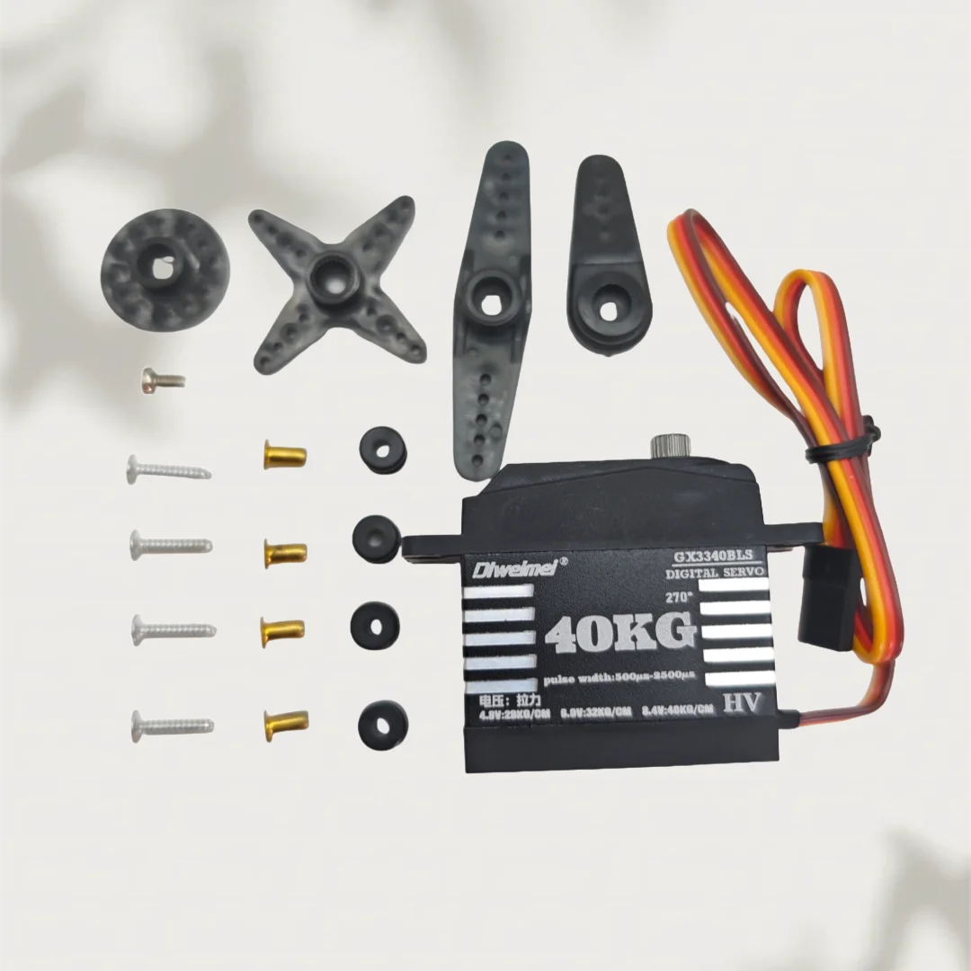 40kg Servo hollow cup servo high torque metal gear suitable for robotic arms and 1:10 and 1:12 remote control car models DL