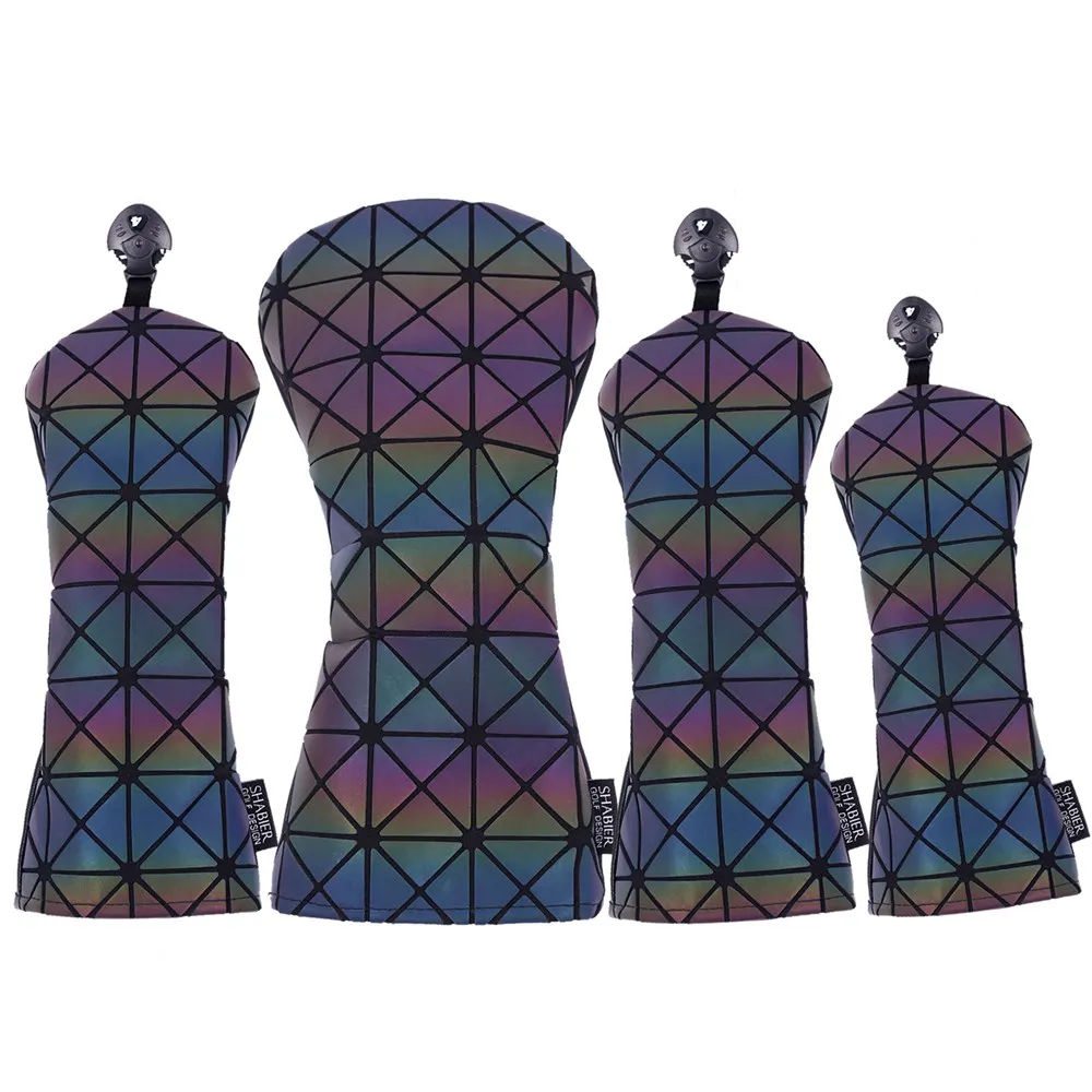 Weiß Laser Premium Leder Kopf Abdeckungen Set Golf Club Headcovers für Fahrer Fairway Hybrid Holz Kopf abdeckungen mit Anzahl Tags