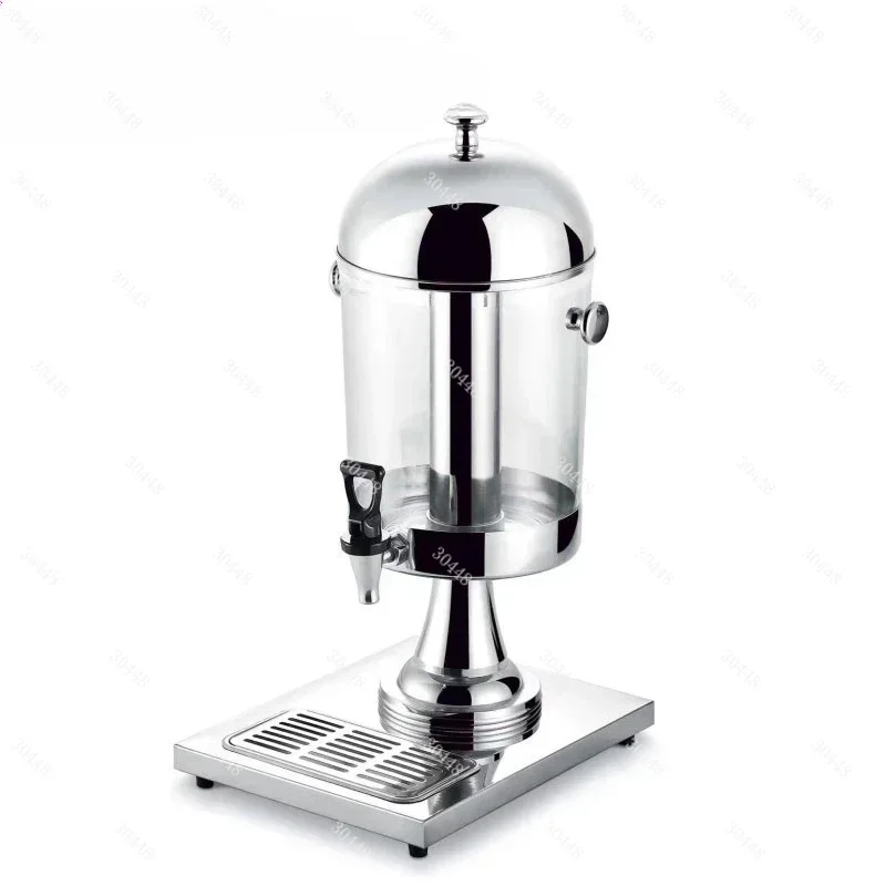 Stainless Steel Transparent Juice Dispenser with Faucet Commercial Buffet Hotpot Restaurant Beverage Container