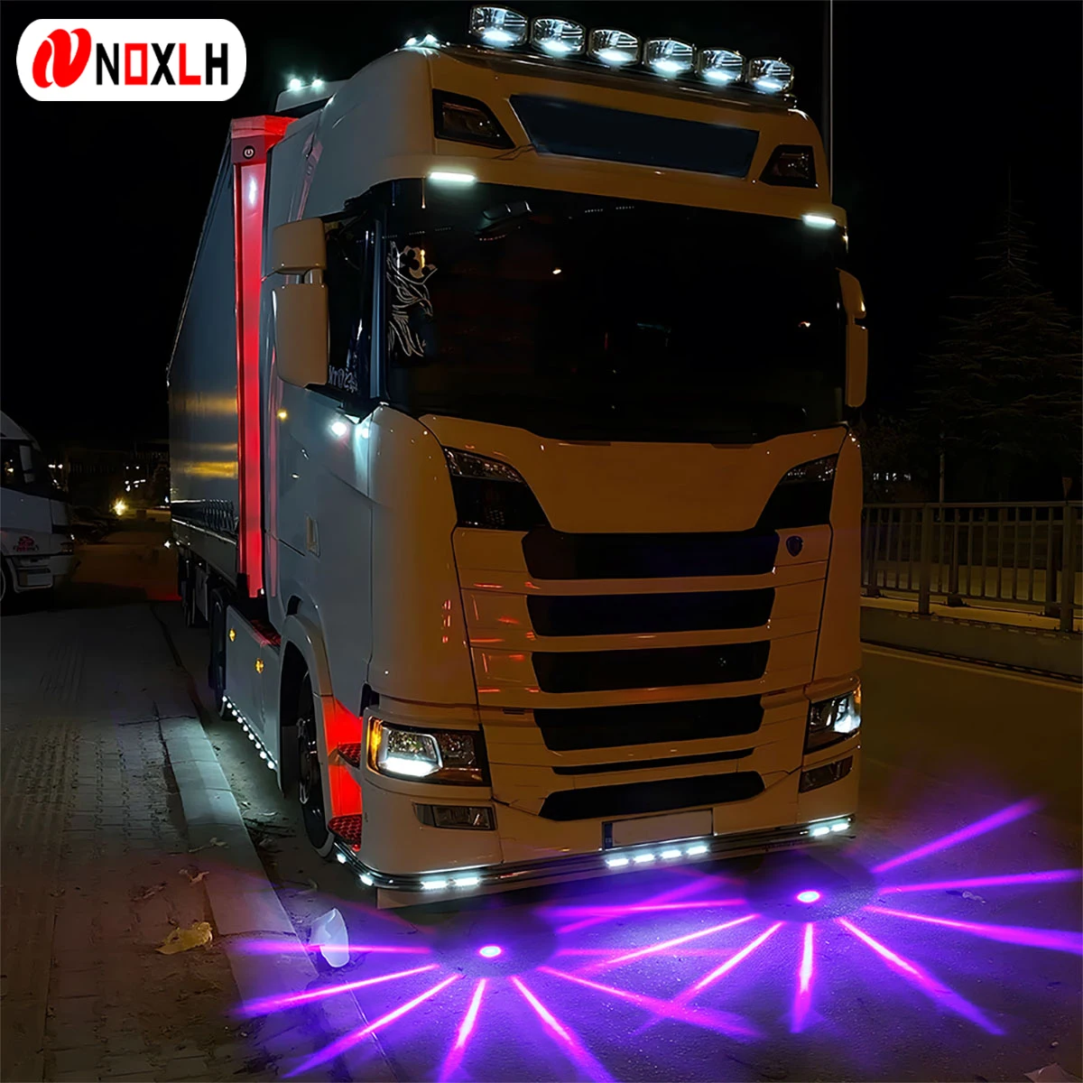 7-Color LED Flashing Chassis Tail Ambient Light Anti-Fog Parking Brake Warning Light for Car Truck Motorcycle 12-30V Universal