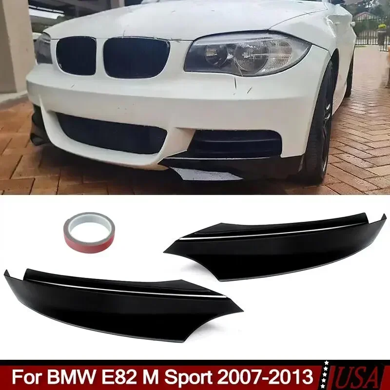 

Front Corner Splitters for BMW 1 Series E82 135i 128i M Sport / M Tech 2007-2013 Performance Front Bumper Splitter Corner Lips