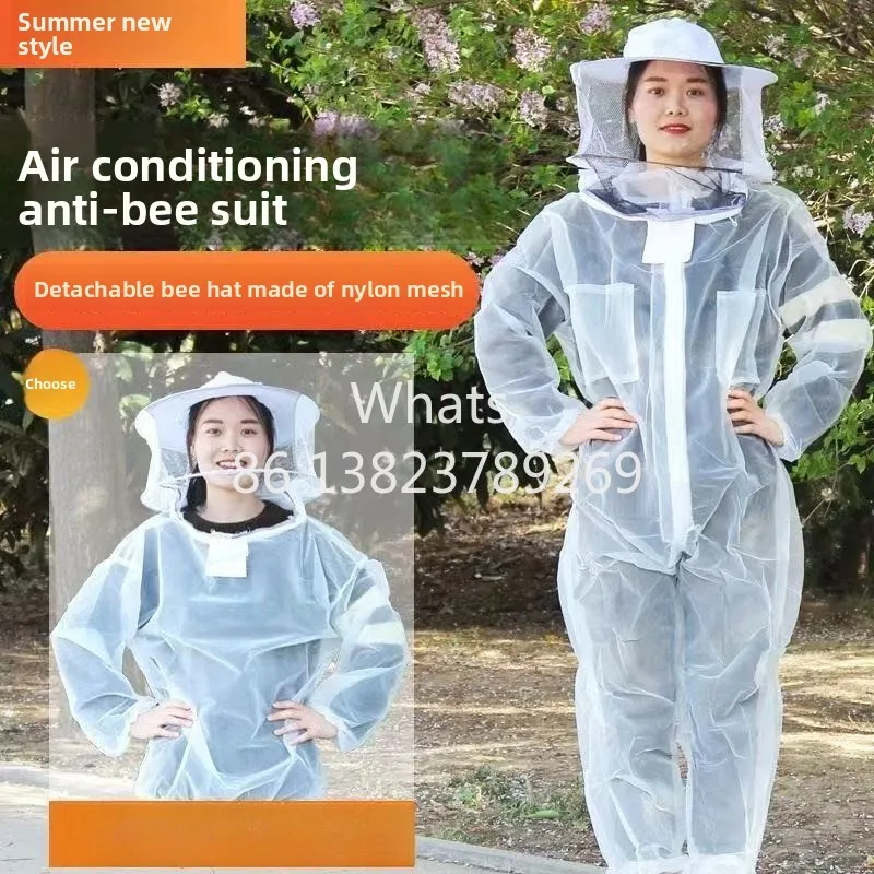 New Spring summer bee-proof clothes bee keeping Jumpsuit breathable one-piece set honey collection clothes protective Clothing