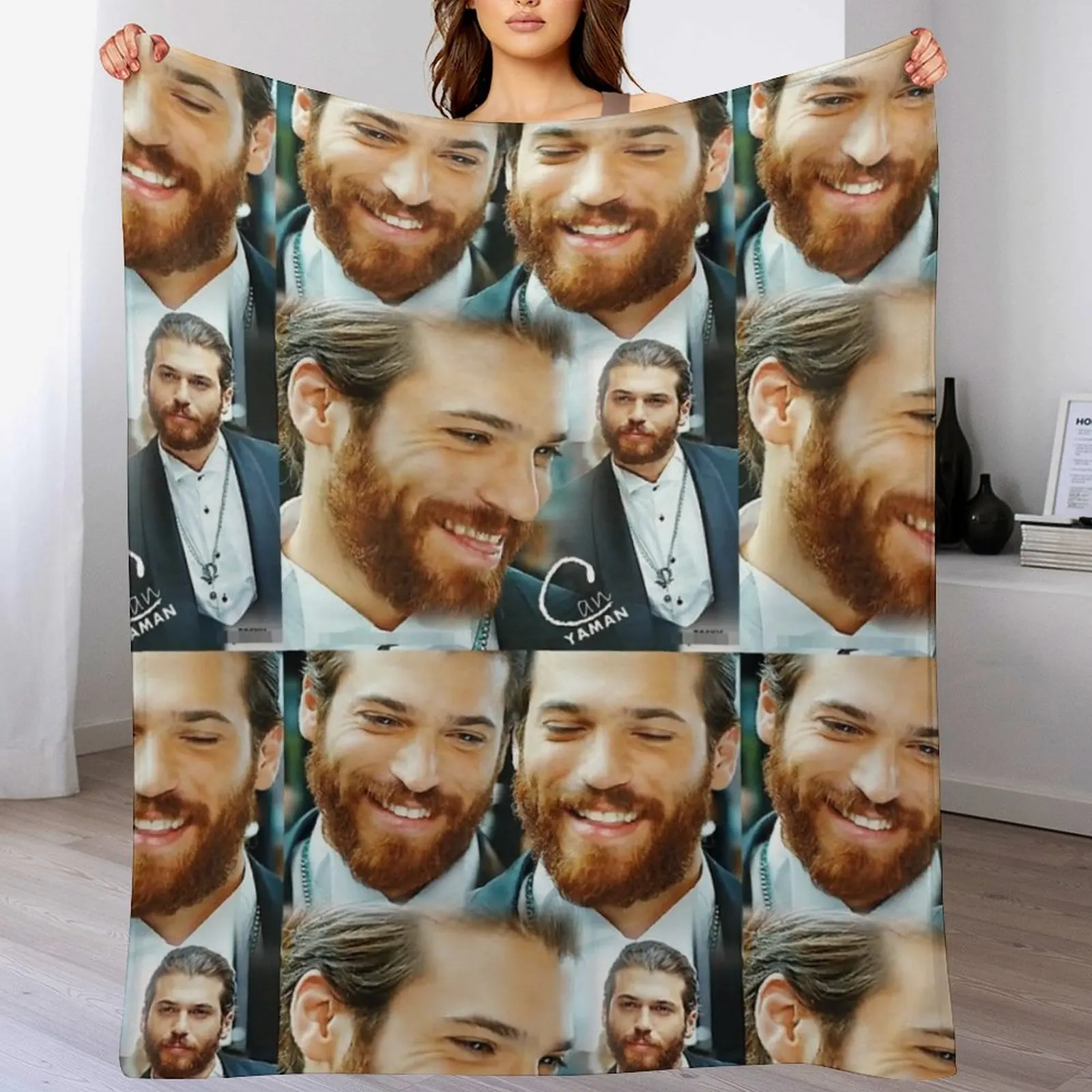 

Can yaman handsome Throw Blanket Weighted Soft Plush Plaid Winter beds Sofa Blankets