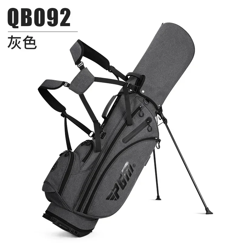 PGM Men Golf Stand Bags Standard Ultra-light PVC Thermal Bag Large Capacitytraining Accessory Grey Hold 14pcs Clubs 3kg QB092