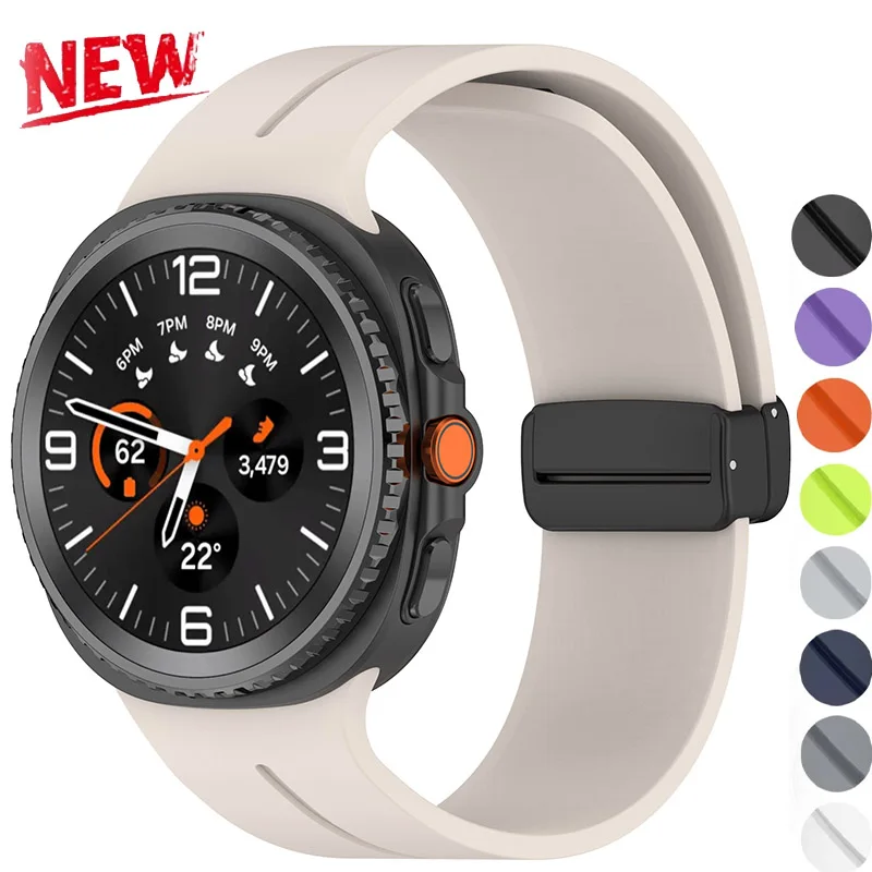 

Силиконовый ремешок для Samsung Galaxy Watch 8, 40 мм, 44 мм/8, классический магнитный браслет 46 мм, браслет для Galaxy Watch 8, сменный ремешок