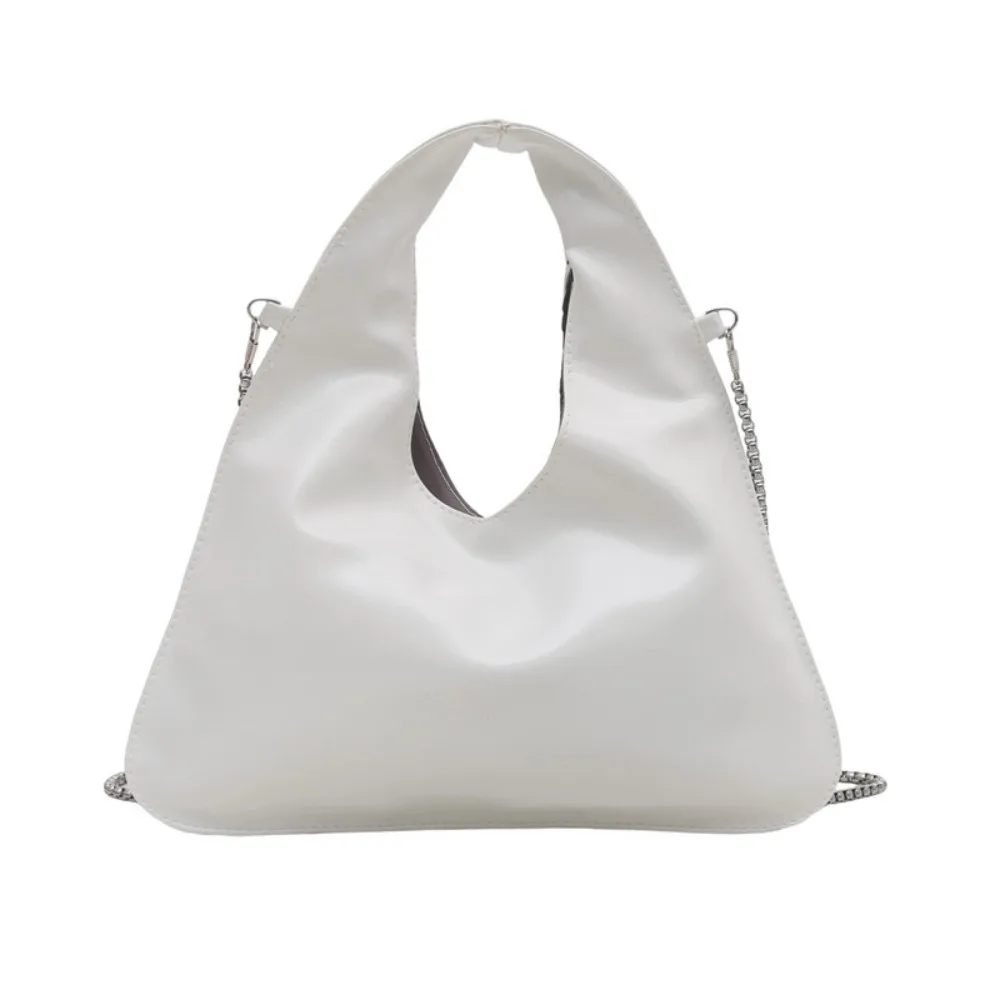 

Retro Solid Color PU Leather Shoulder Bag Chain Versatile Cross Body Bag Leisure Casual Women's Handbag Ladies