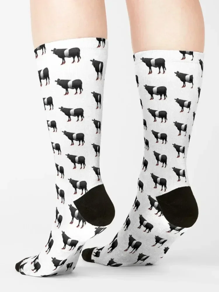 Cow with red high heels design Socks sheer Wholesale loose professional running Socks For Man Women's