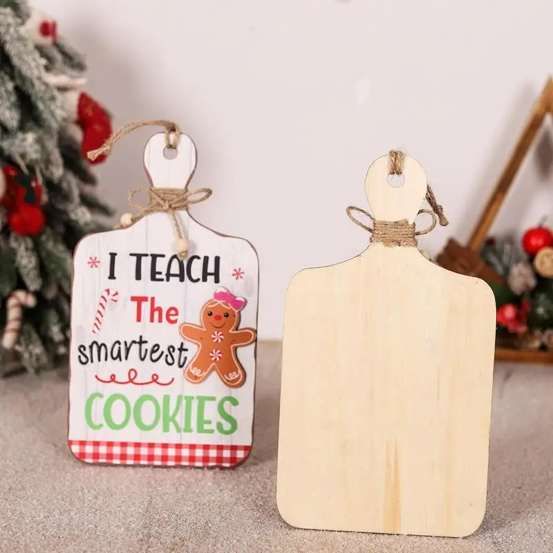 Christmas Gingerbread Man Wooden Ornaments Christmas Tree Gingerbread Decor Christmas Gingerbread Hangings Sign Welcome Front