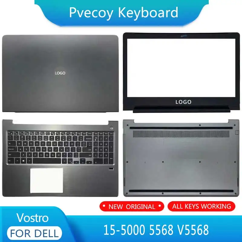 

Новинка для ноутбука Dell Vostro 15-5000 5568 V5568, задняя крышка ЖК-дисплея, передняя рамка, верхняя Подставка для рук, нижняя основание, строгая клавиатура, петли