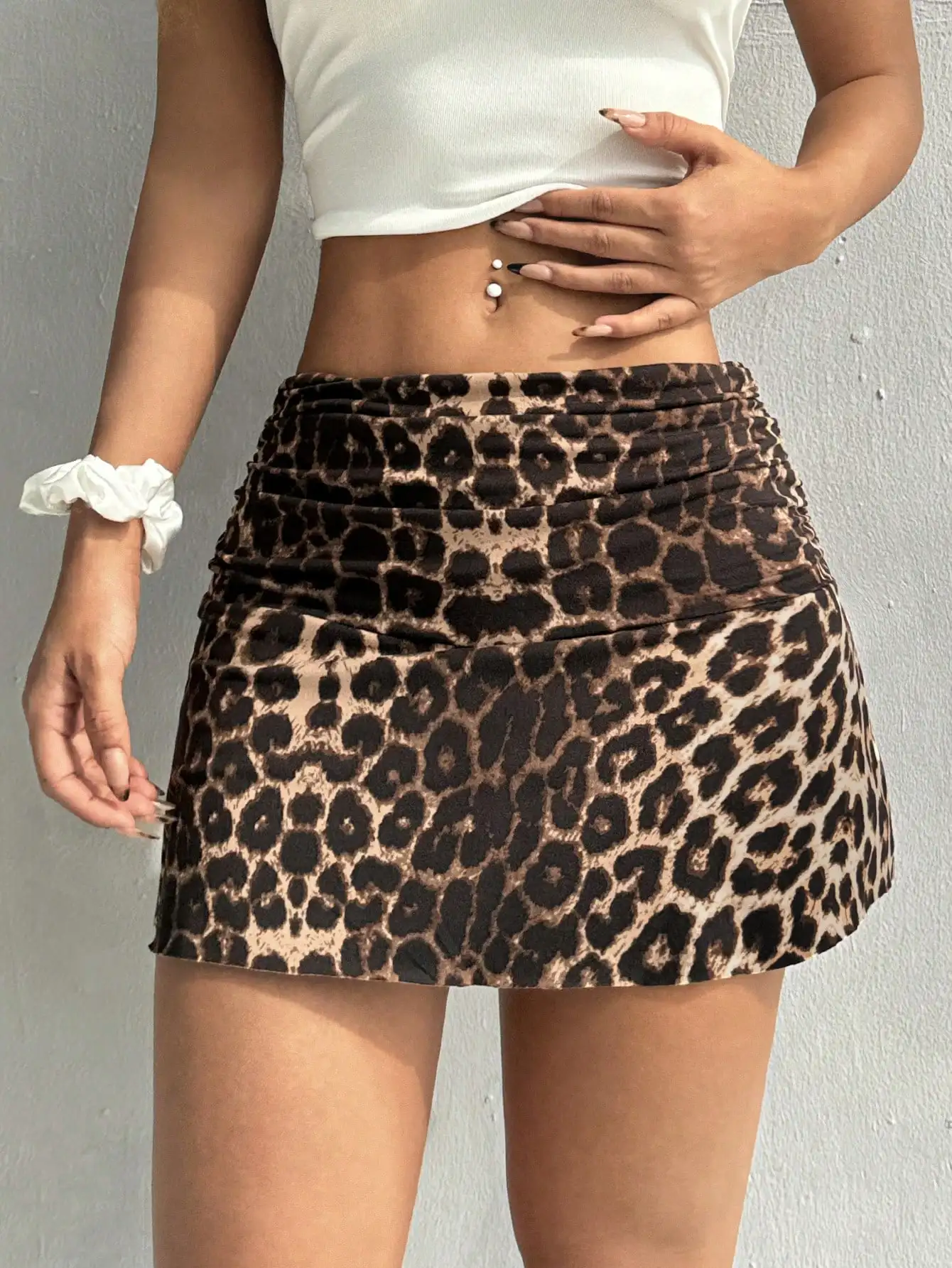 Jupes mi-longues décontractées à imprimé léopard, été européen et américain, automne et hiver