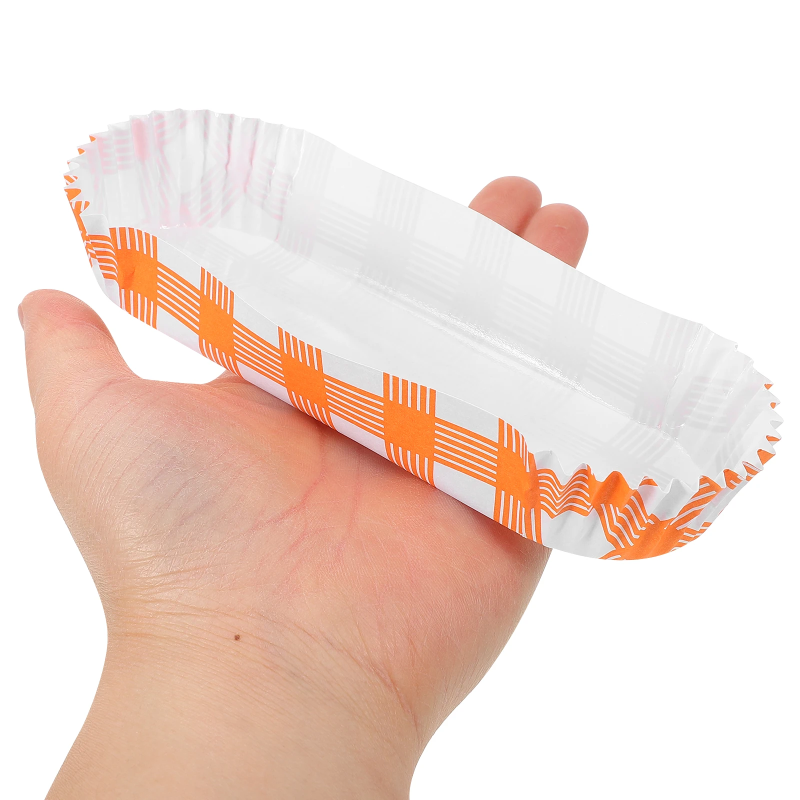 100 Pcs Disposable Paper Hot Dog Trays Greaseproof Food Holders Takeout Snack Containers Fried Corn Cakes Boxes Lightweight