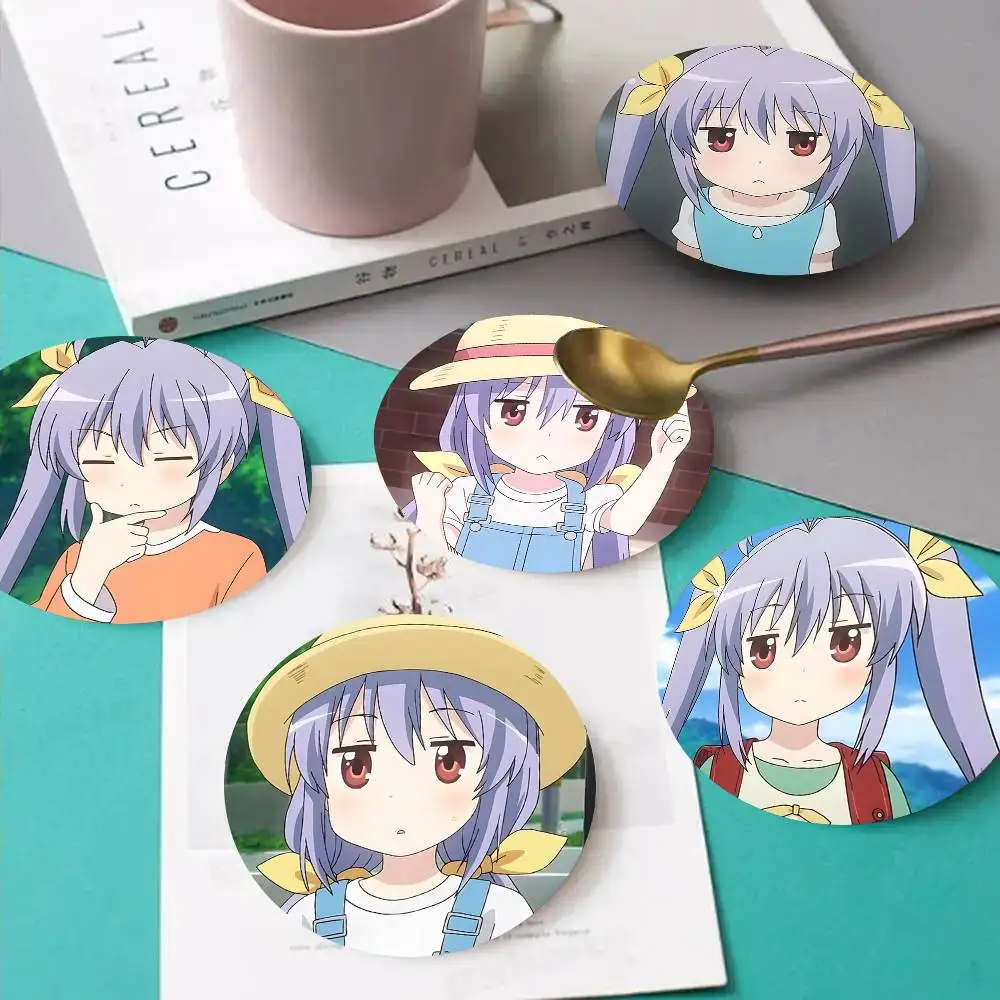 1pc Renge Miyauchi Anime Characters Wooden Coaster Colour Printing Cup Mat Home Desk Decoration Gifts