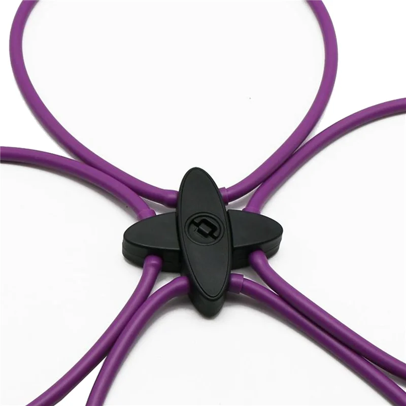 【تخفيضات الصيف】2X مجموعة أشرطة مقاومة البيلاتيس المصلحة معدات اللياقة البدنية المنزلية لتمرين الجسم بالكامل - تساعد على عضلات الهدف (أرجواني)