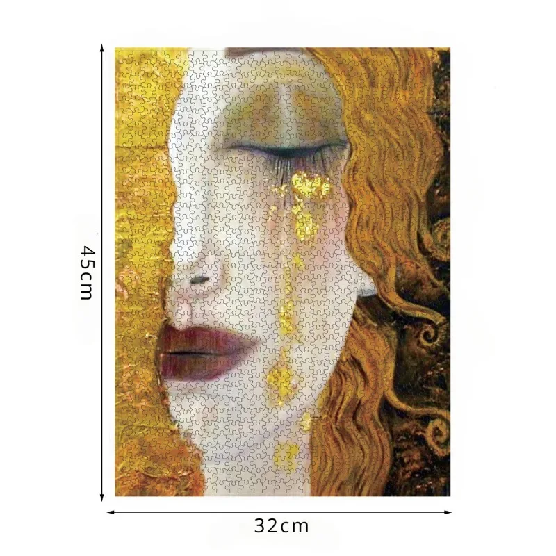 45*32cm Paper Jigsaw Puzzle 350PCS Golden Tears Klimt Zilberman Adult Stress Relief Children Educational Entertainment Christmas