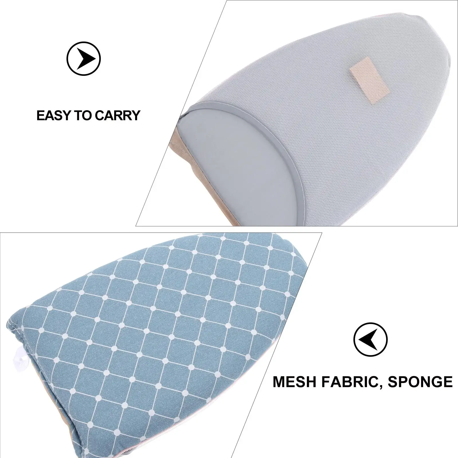 

2 Pcs Handheld Ironing Board Heat Resistant Gloves Portable Garment Steamer Mitt 7404 Round 7405 Pointed Non Slip Breathable