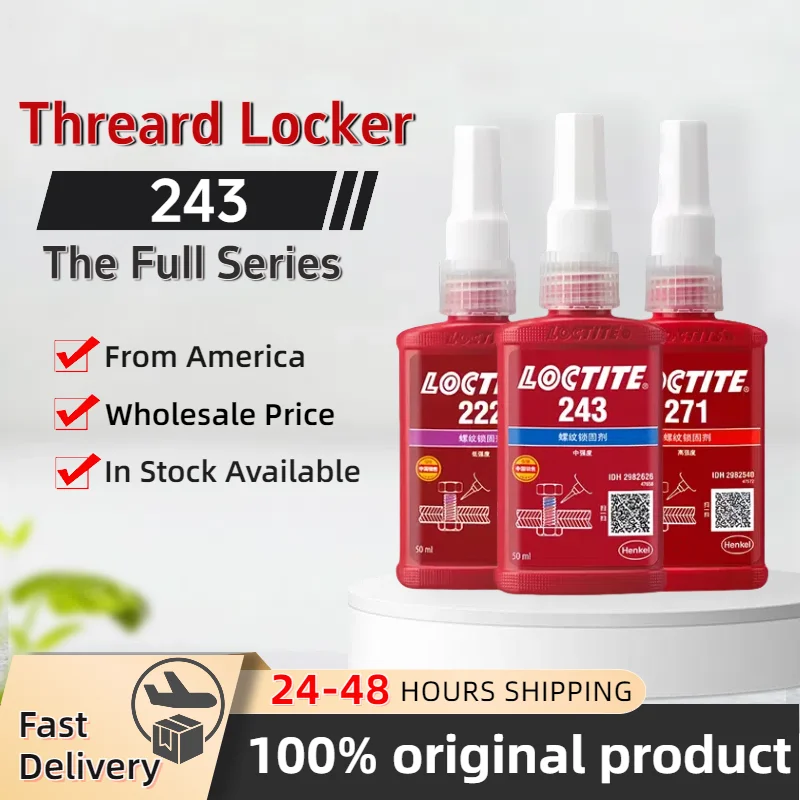 

100% Official Original Loctite 222 242 243 262 263 271 272 277 290 Threadlocker Glue 50ml Super Glue