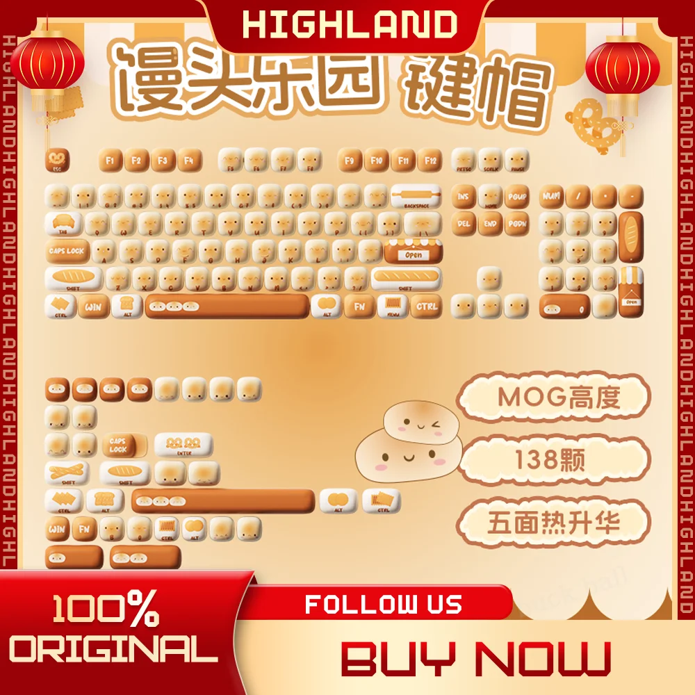 

Клавиатура AKKO Keycap PBT, сублимационная, игровая, индивидуальная, MOG, 139 клавиш, милые аксессуары, эргономика, для рабочего стола, офиса, Keycap Gifts