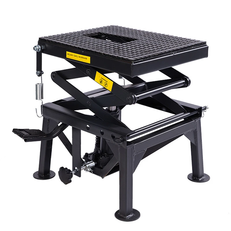 300LBS Motorcycle Maintenance Lifting Platform Hydraulic Lift  Auto Repair Auxiliary Manual Motorcycle Jack