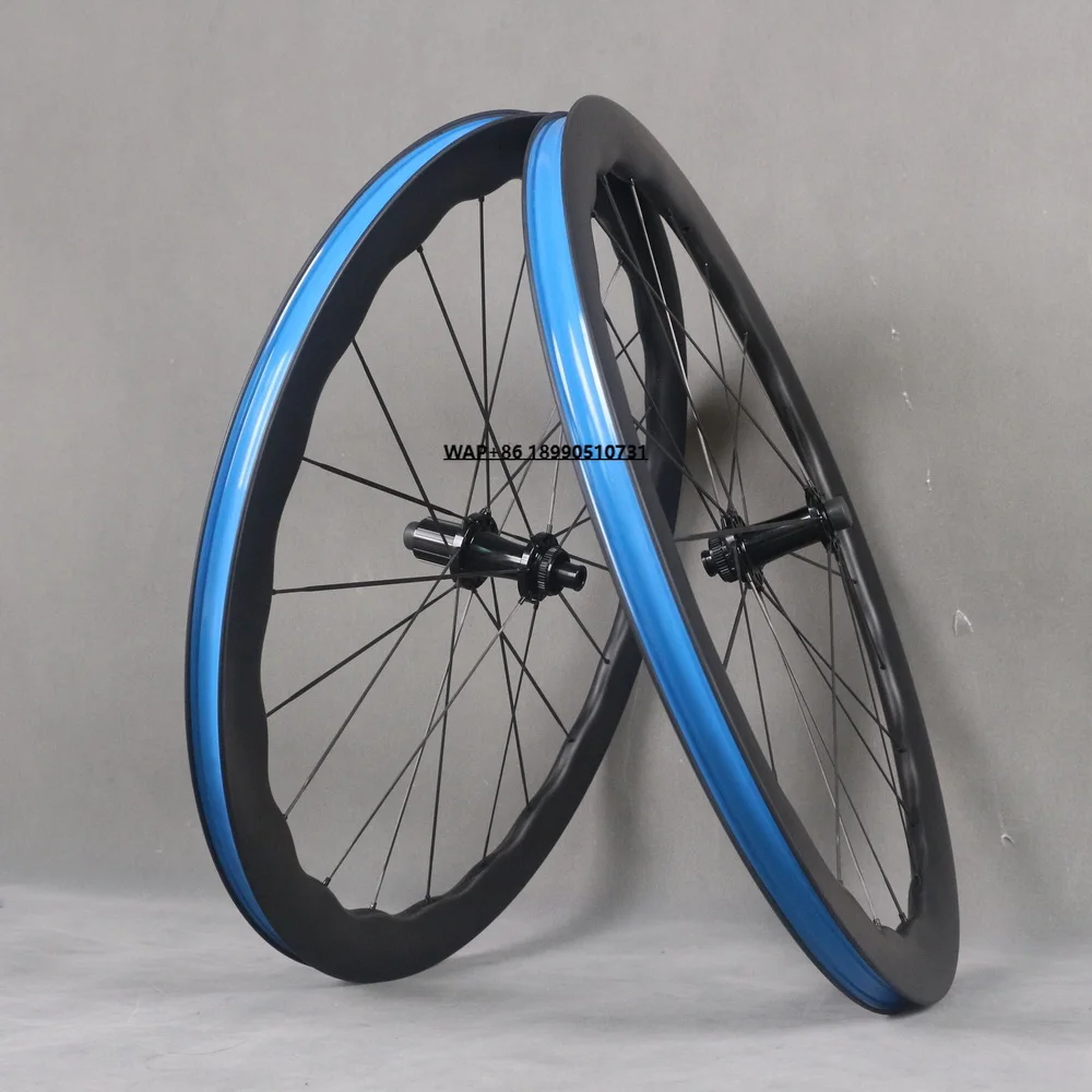 

Custom 700c Full Carbon Fiber Bicycle Wheelset with 36T Ratchet Wave Rims Tubeless Wheel 50*28mm Hubs 50*28mm Spokes