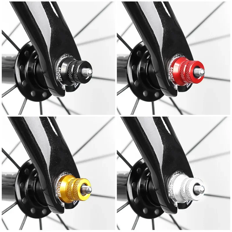 MUQZI 1 Pair Quick Release Lever Skewers Screw M5 Hub Front Rear Skewers Bolt MTB Road BMX Fixed Gear Bike Wheel Hub Parts