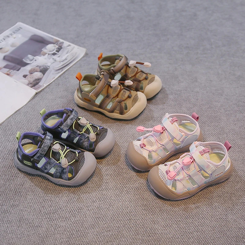 

Baby Casual Sandals Sport Outdoor Toddler Hiking Shoes Breathable Soft Sole 2026 Summer New Kids Girls Tennis Shoes Toes Capped