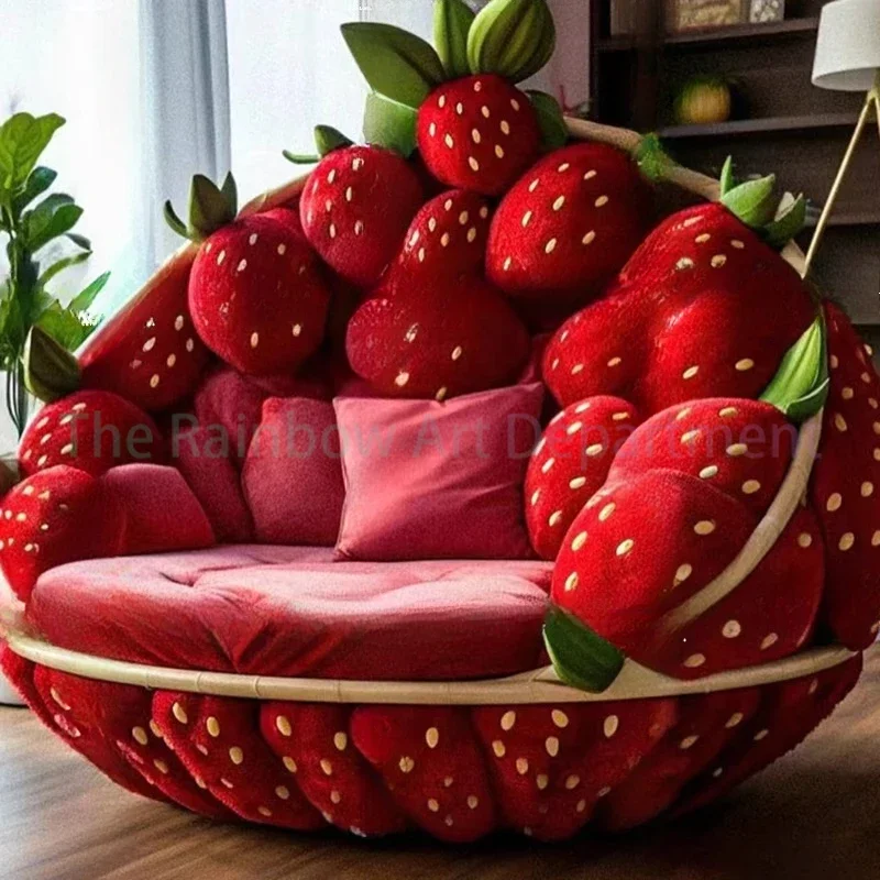 fruit watermelon orange sofa chair lazy tatami single double bedroom living room balcony creative personality fashion chair