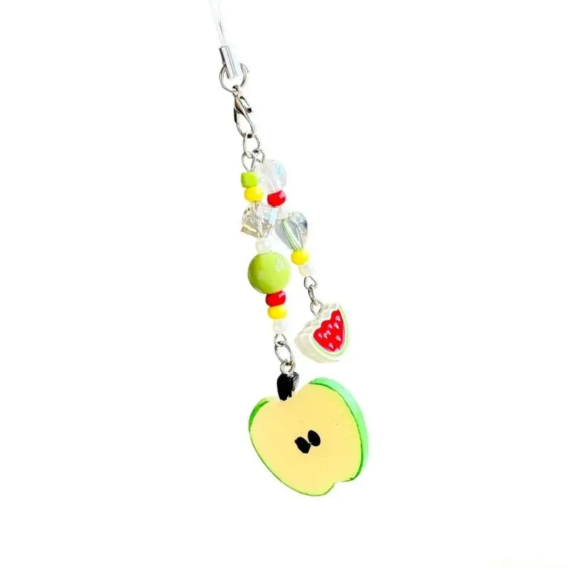 31BF Charm Resin Keychain Vibranting Fruit Theme for Bag Phone Decoration