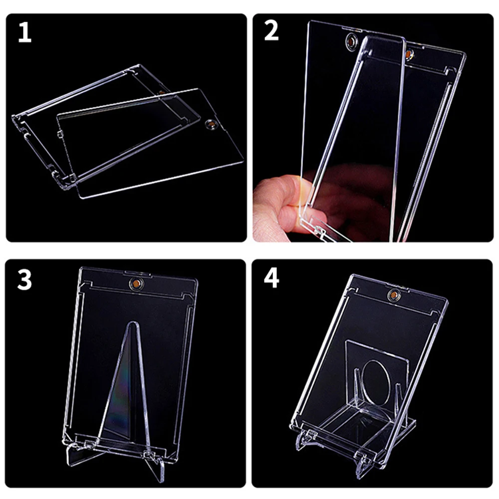 1/5/10 قطعة حامل بطاقة واضحة نوع الجذب المغناطيسي الألعاب الرياضة بطاقة التداول عرض حالة Kpop المعبود صور الأكمام الواقية #4