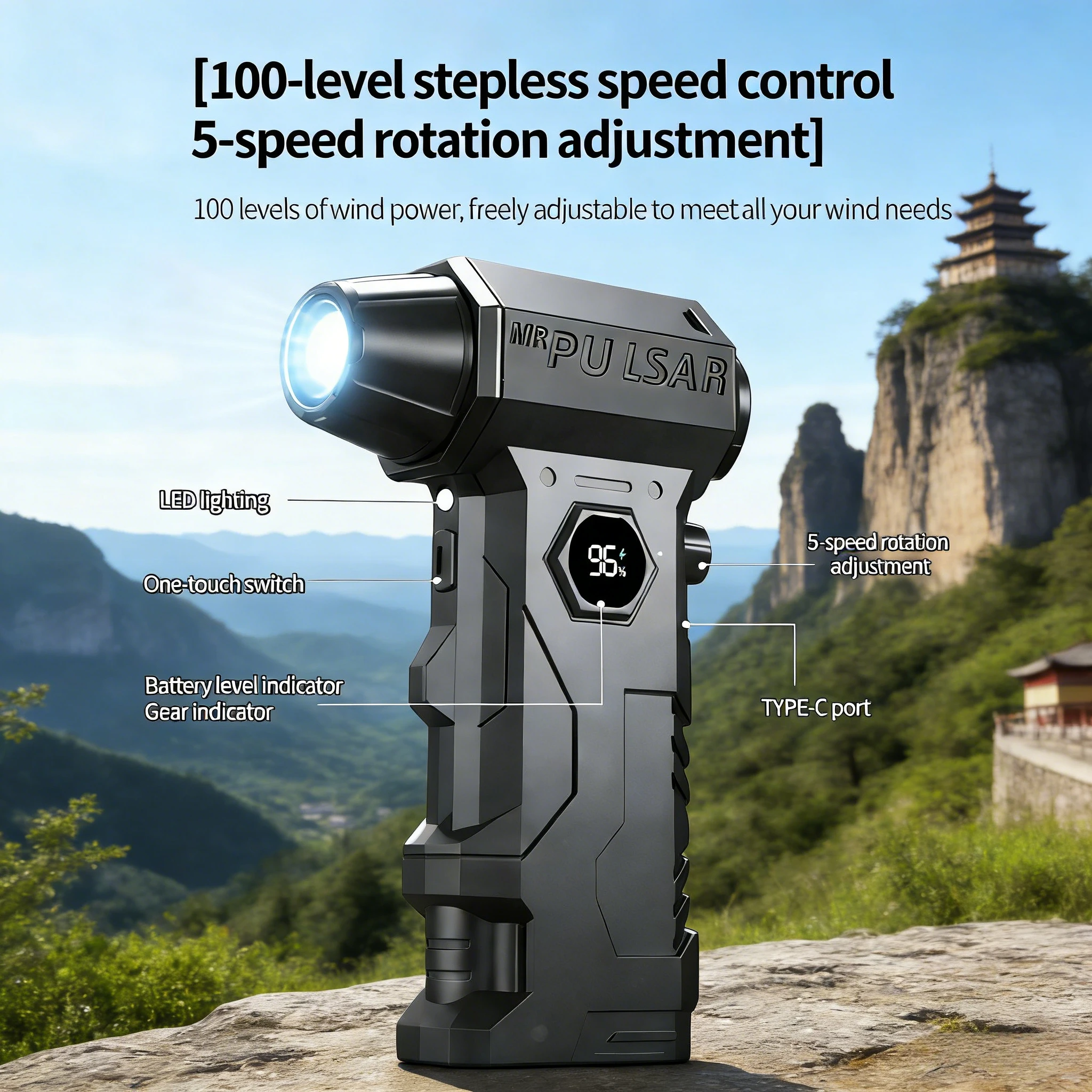 

X7 Hurricane Blower Vacuum 130000RPM | 2-in-1 LED Multi-Nozzle Deep Cleaning for Home Car Office