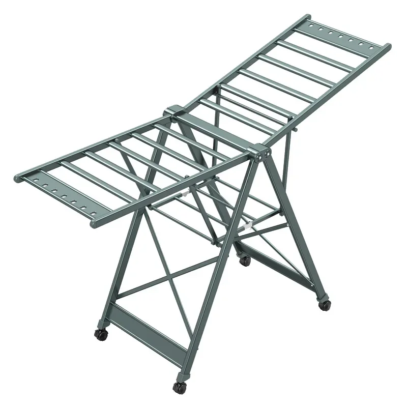 

Clothes drying rack floor-to-ceiling folding indoor balcony quilt drying aluminum alloy clothes drying rack household clothes dr