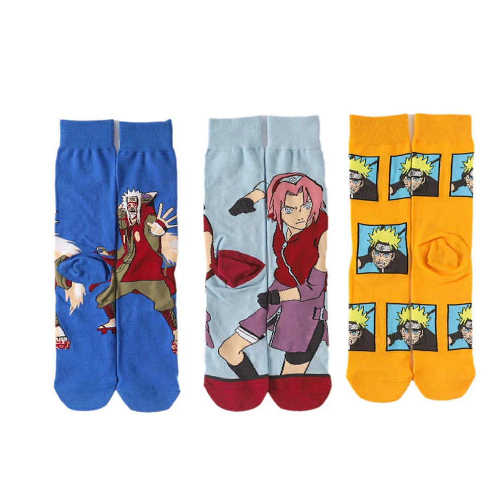 Anime Uzumaki Jiraiya Haruno Sakura Socks Cosplay Adult Unisex Clothing Sock Accessories Props