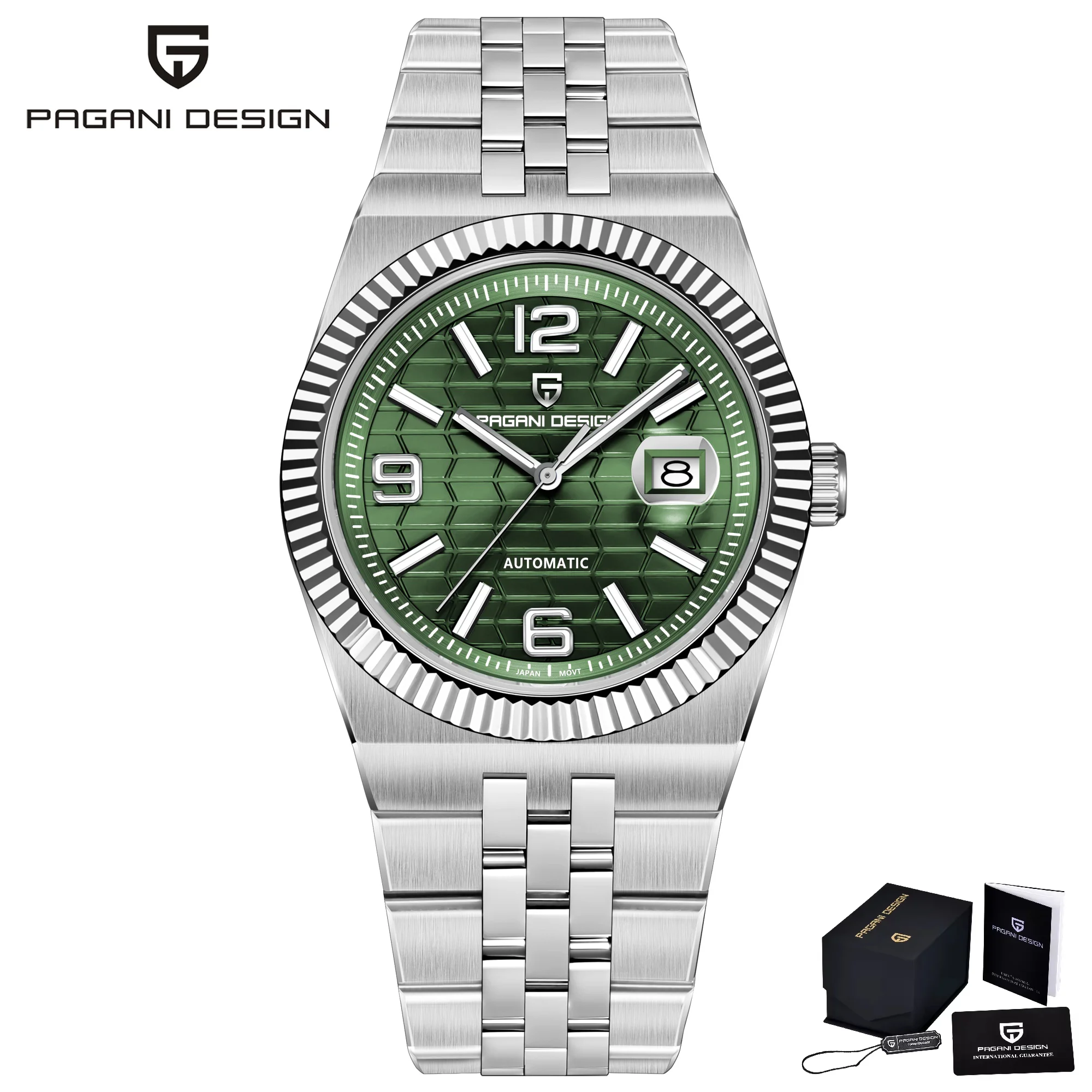 

2025 New PAGANI DESIGN Automatic Men's Mechanical Watch Stainless Steel Luxury Sapphire JP8215 Waterproof Reloj Hombre PDYS027