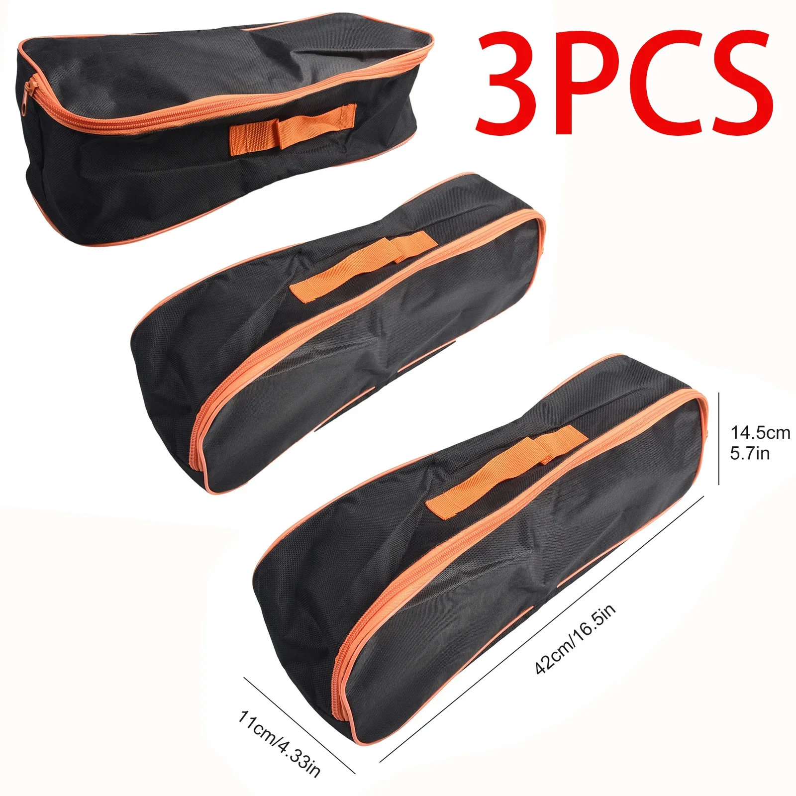 Set Of 3 Wear Resistant Chain Closure Storage Pouch With Handle For Vacuum Cleaner Accessories And Tools