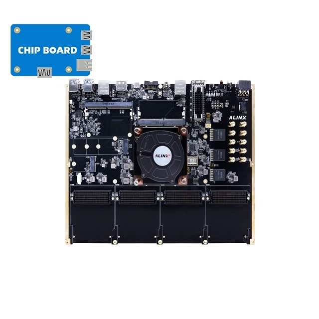 Alinx AXVU13F FPGA Development Board, Xilinx Virtex UltraScale+ XCVU13P FMCx4 / 100G OSFP28 / Gigabit Ethernet