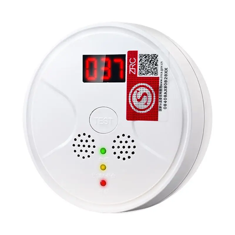 Carbon Monoxide Alarm Travel CO Alarm Battery-Powered CO Warning Monitor Portable CO Alarm Detector With Digital Display & Sound