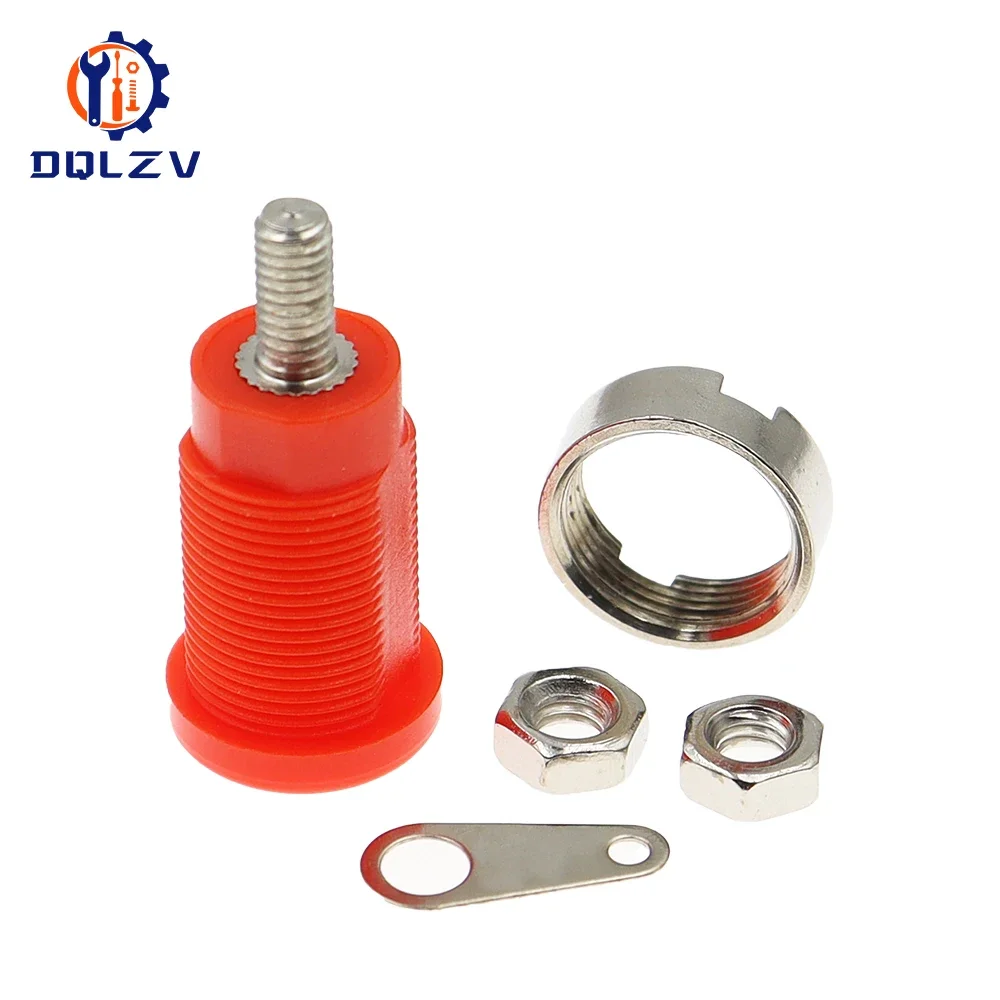 32A Insulation Safety 4MM Banana Plug Socket Jack Panel Mount Terminal Connector Multimeter Socket Banana Head Female