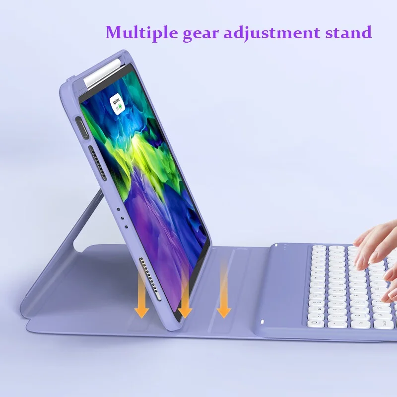 Imagem -03 - Capa de Teclado Trackpad para Samsung Galaxy Tab 360 Rotate Case Tab s6 Lite 10.4 a8 10.5 2023 a9 Plus 2023 s9 fe s9 s8 s7 11