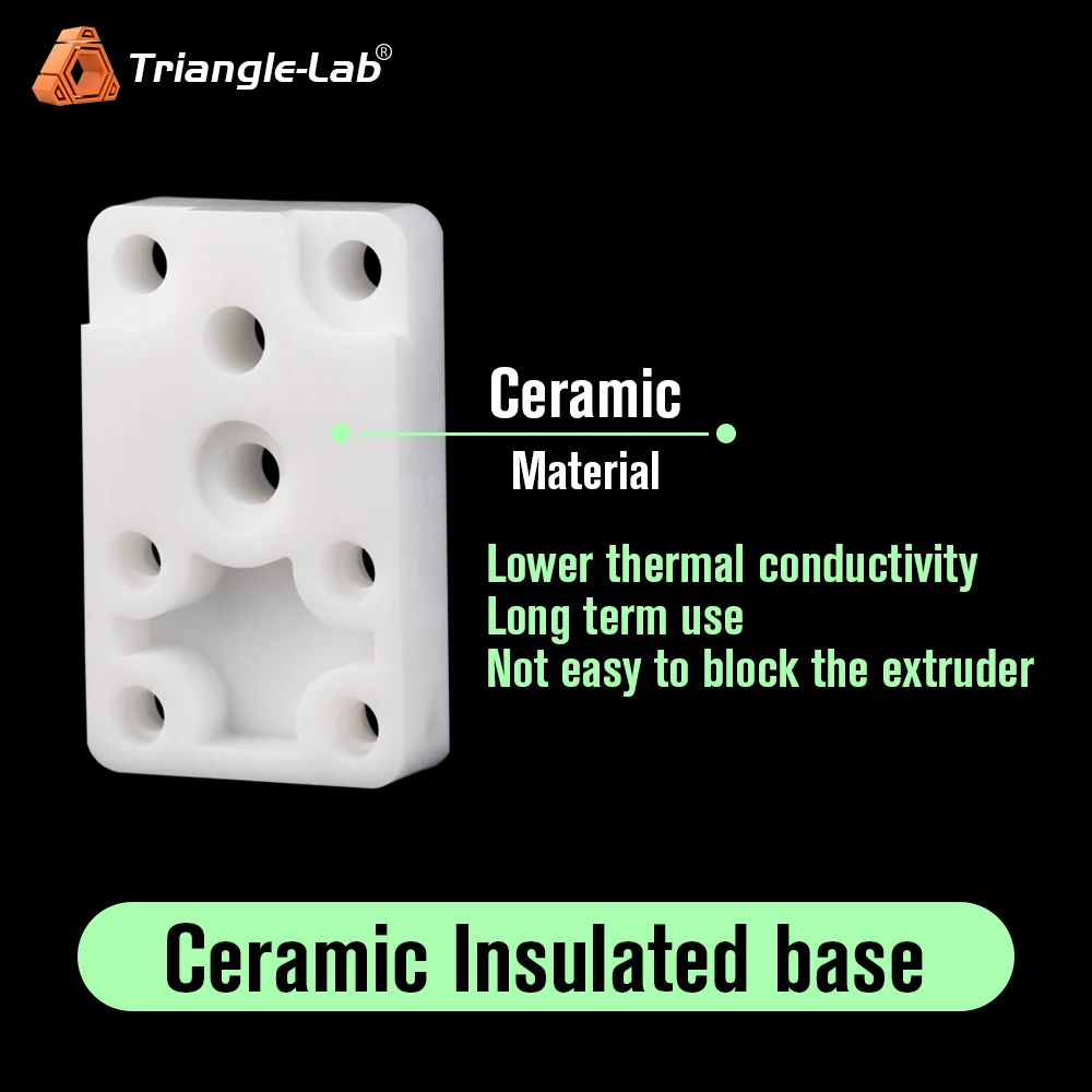 Trianglelab cerâmica à base de fibra de vidro à base de silicone para bambu lab a1 ai mini conjunto de aquecimento kit de bloco de isolamento cerâmico