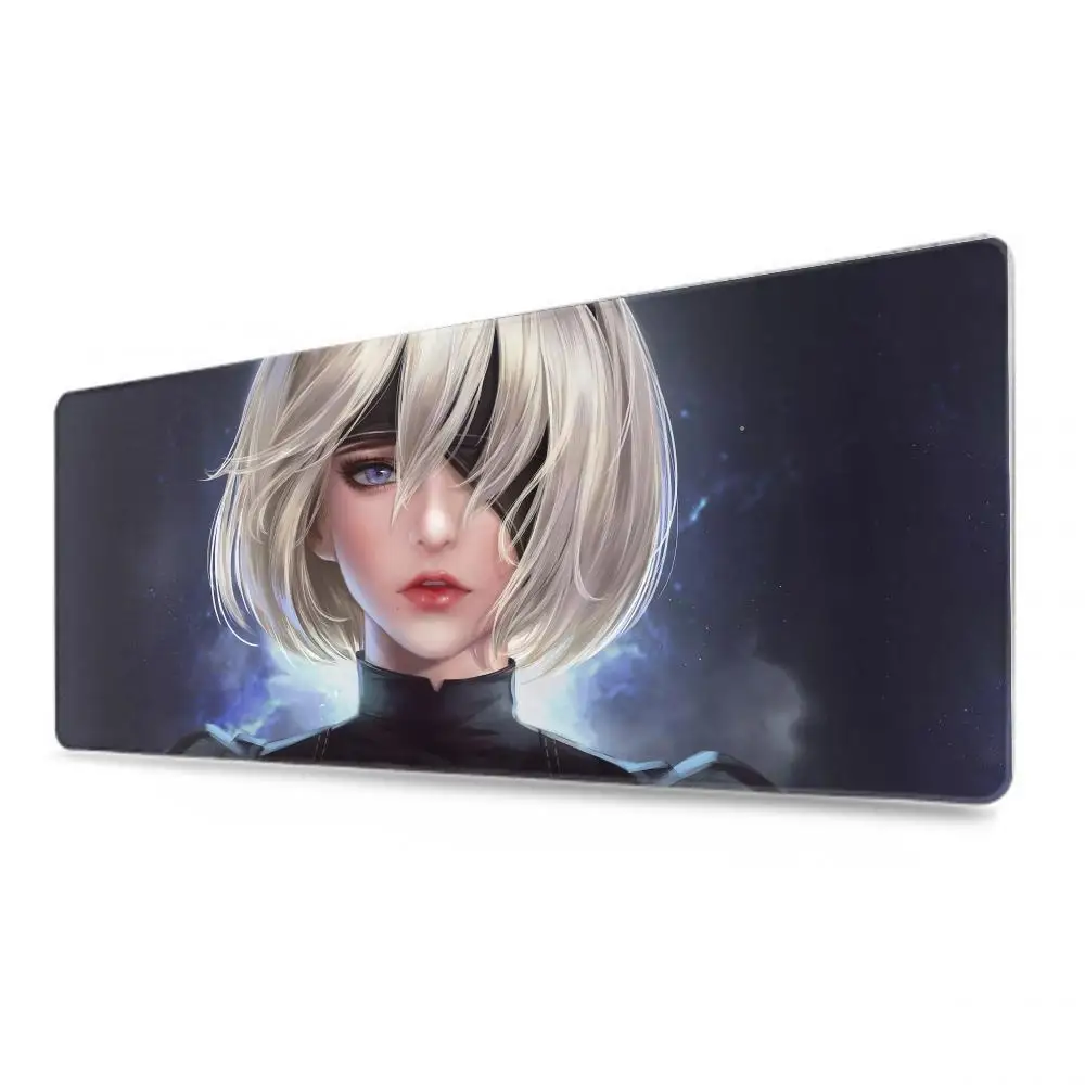 NieR Automata Mouse Pad แท็บเล็ตเมาส์ Pad แล็ปท็อป xl แผ่นรองเมาส์เดสก์ท็อป, น่ารัก HD Rainbow Gaming คีย์บอร์ด pad, csgo Player, 90x40